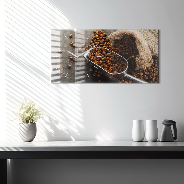 Horizontálne hodiny Vrece kávových zŕn