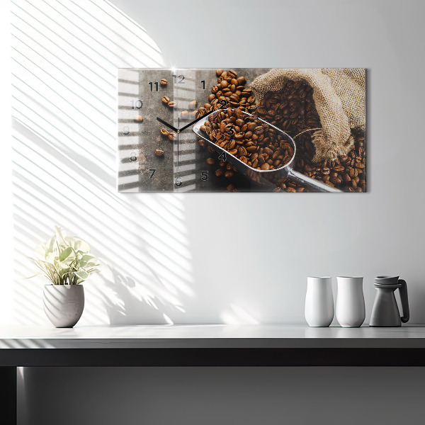 Horizontálne hodiny Vrece kávových zŕn
