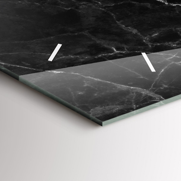 Horizontálne hodiny Tmavý mramor