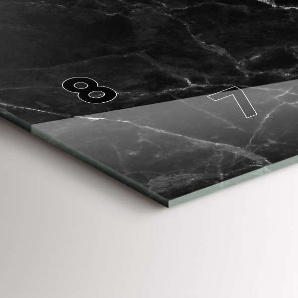 Horizontálne hodiny Tmavý mramor