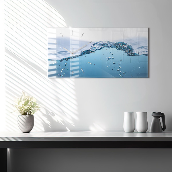 Horizontálne hodiny Detail vody