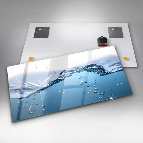 Horizontálne hodiny Detail vody