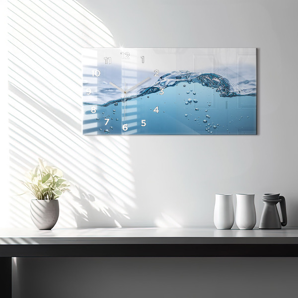 Horizontálne hodiny Detail vody