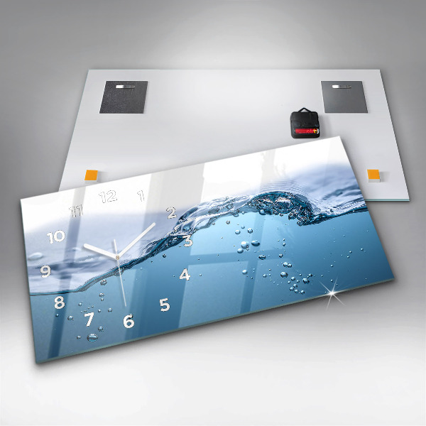 Horizontálne hodiny Detail vody