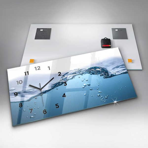 Horizontálne hodiny Detail vody