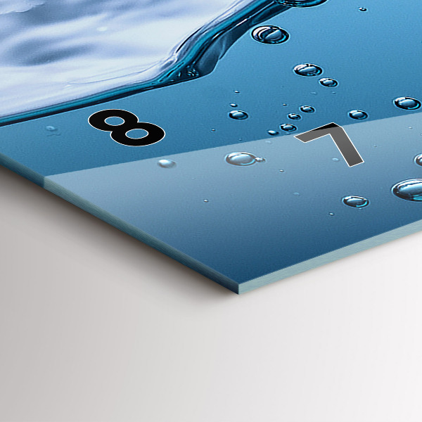 Horizontálne hodiny Detail vody