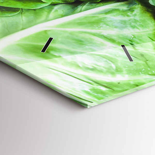 Horizontálne hodiny Zelená zelenina