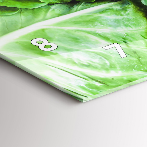 Horizontálne hodiny Zelená zelenina