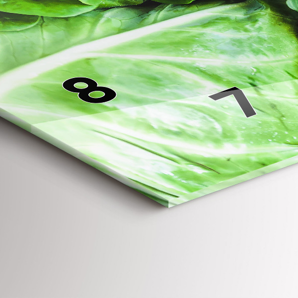 Horizontálne hodiny Zelená zelenina