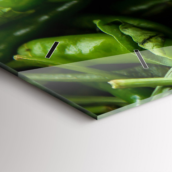 Horizontálne hodiny Zelená paprika