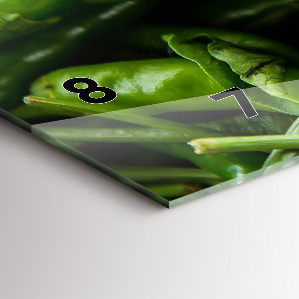 Horizontálne hodiny Zelená paprika