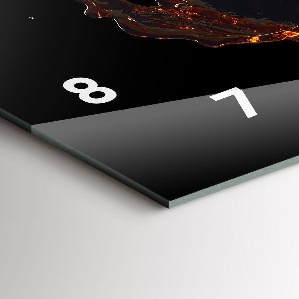 Horizontálne hodiny Rozliaty nápoj