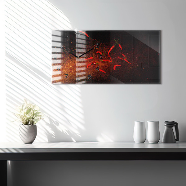 Horizontálne hodiny Chilli papričky