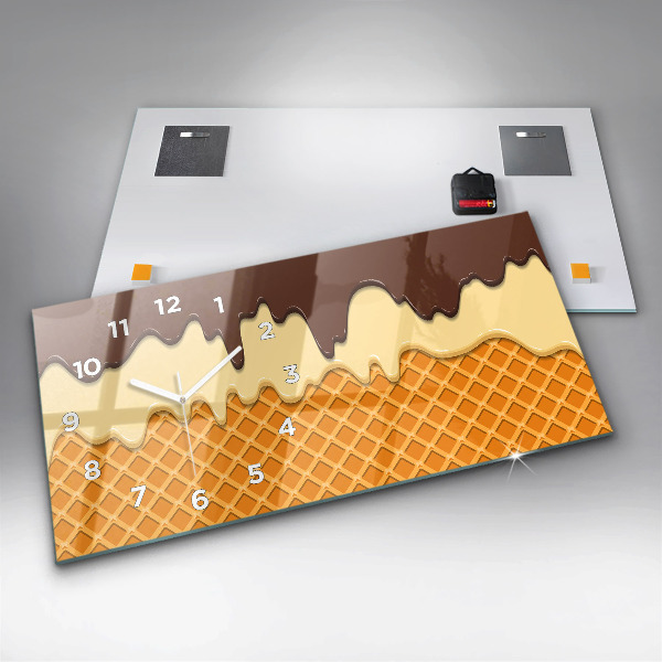 Horizontálne hodiny Vafle a zmrzlina