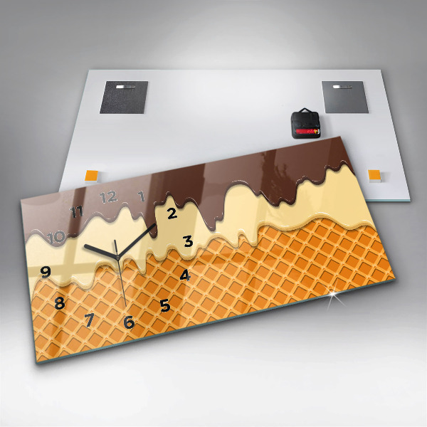 Horizontálne hodiny Vafle a zmrzlina