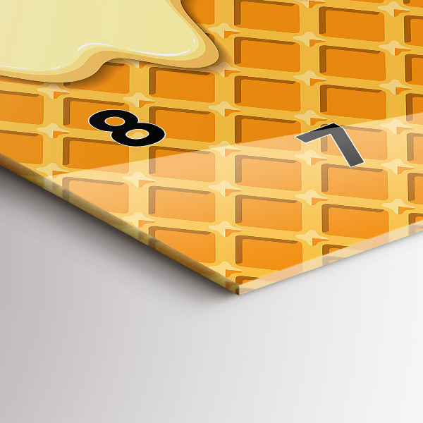 Horizontálne hodiny Vafle a zmrzlina