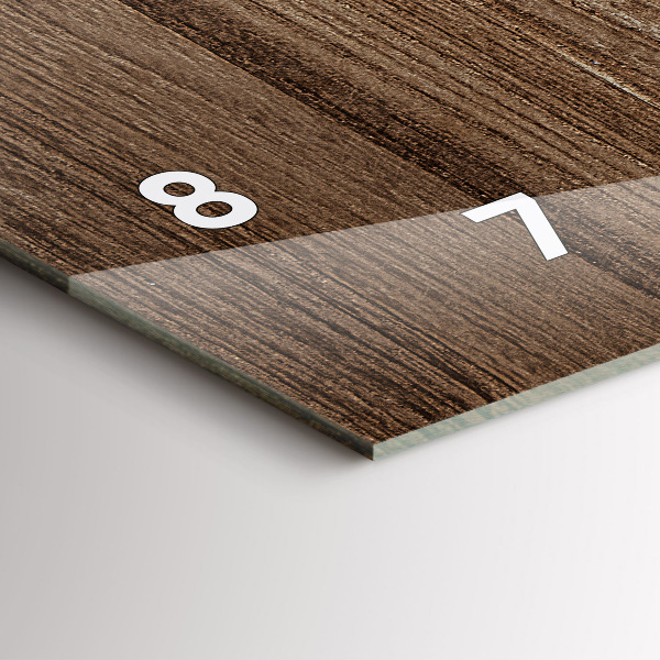 Horizontálne hodiny Tmavé drevo