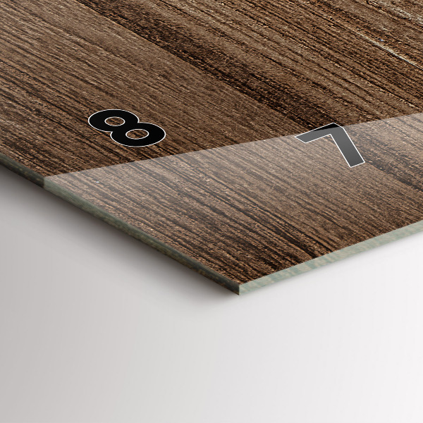 Horizontálne hodiny Tmavé drevo