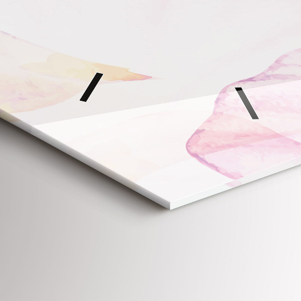 Horizontálne hodiny Okvetné lístky akvarelu