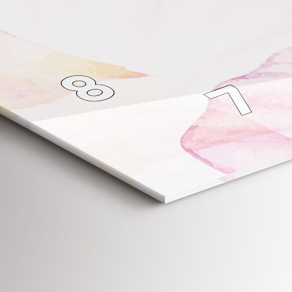 Horizontálne hodiny Okvetné lístky akvarelu