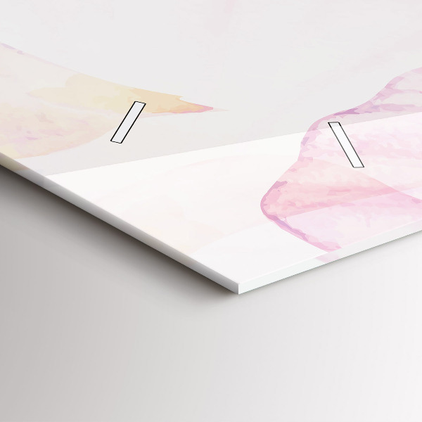 Horizontálne hodiny Okvetné lístky akvarelu