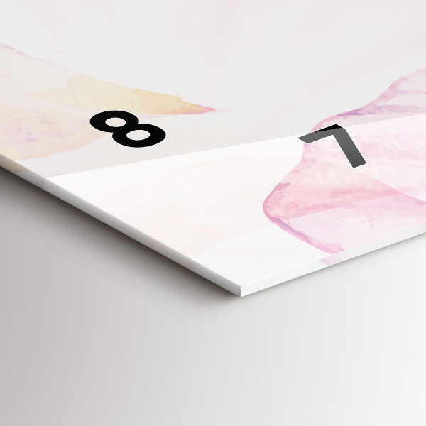 Horizontálne hodiny Okvetné lístky akvarelu