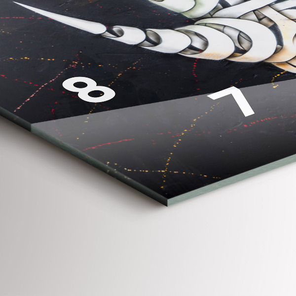 Horizontálne hodiny Abstraktný nosorožec