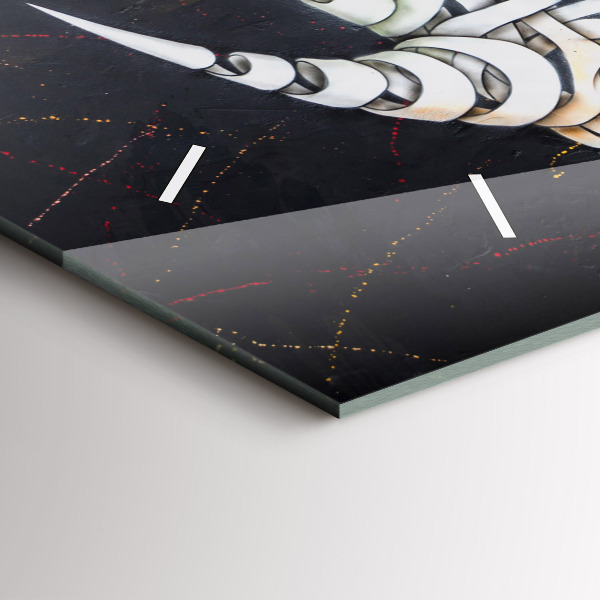 Horizontálne hodiny Abstraktný nosorožec