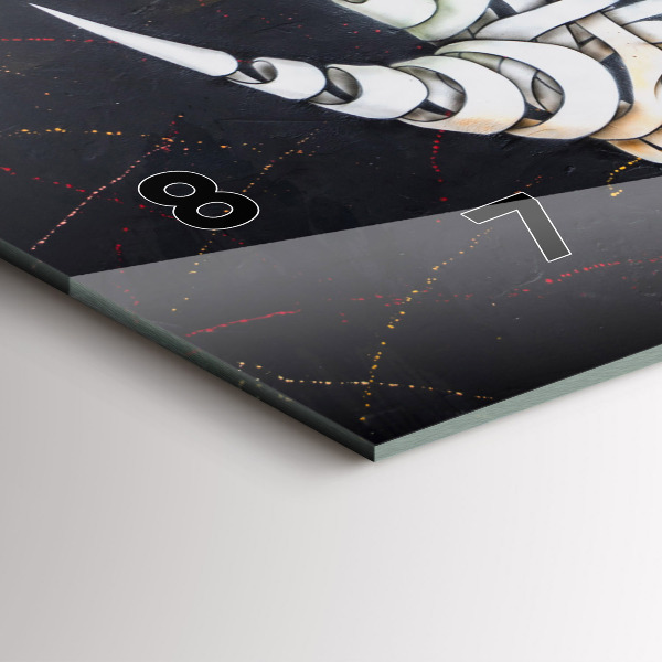 Horizontálne hodiny Abstraktný nosorožec