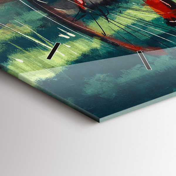 Horizontálne hodiny Maľovaný bicykel