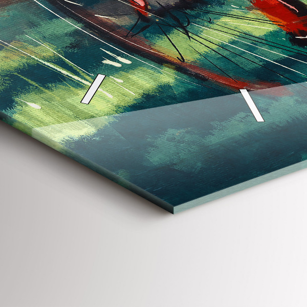 Horizontálne hodiny Maľovaný bicykel