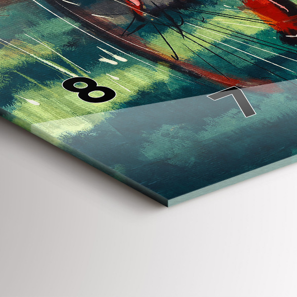 Horizontálne hodiny Maľovaný bicykel