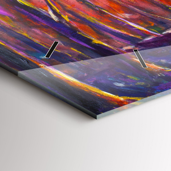 Horizontálne hodiny Pár v lese