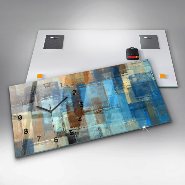Horizontálne hodiny Farebné pozadie – abstrakcia