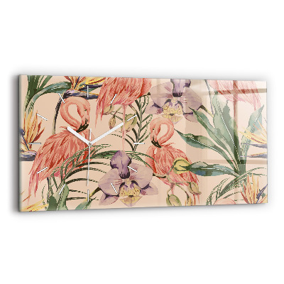 Horizontálne hodiny Tropické palmové listy