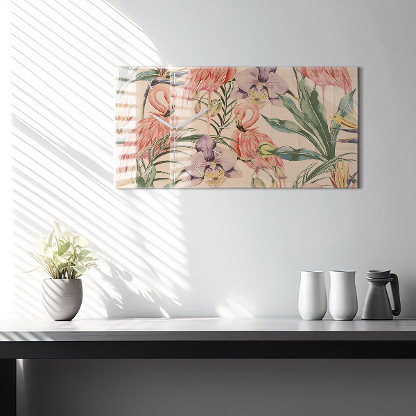 Horizontálne hodiny Tropické palmové listy