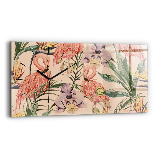 Horizontálne hodiny Tropické palmové listy