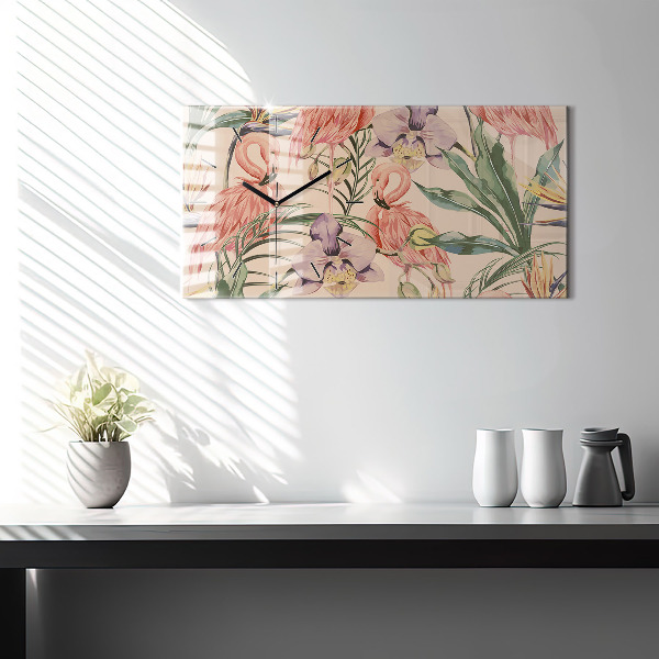 Horizontálne hodiny Tropické palmové listy