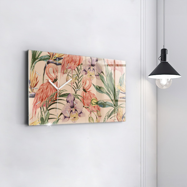 Horizontálne hodiny Tropické palmové listy