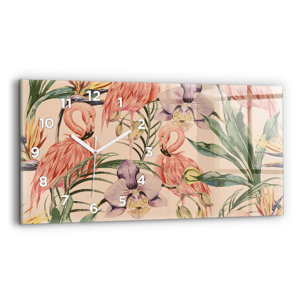 Horizontálne hodiny Tropické palmové listy