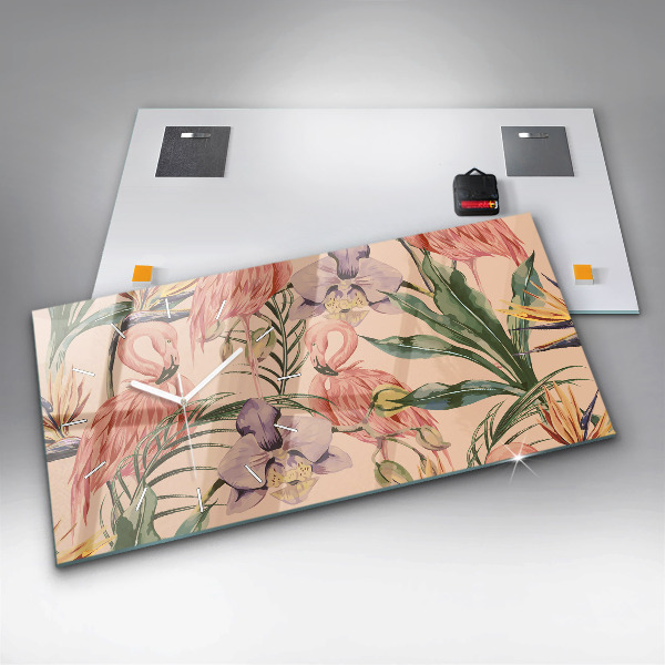 Horizontálne hodiny Tropické palmové listy