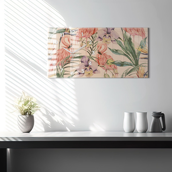 Horizontálne hodiny Tropické palmové listy