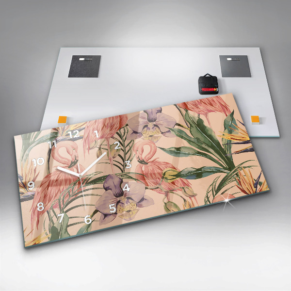 Horizontálne hodiny Tropické palmové listy