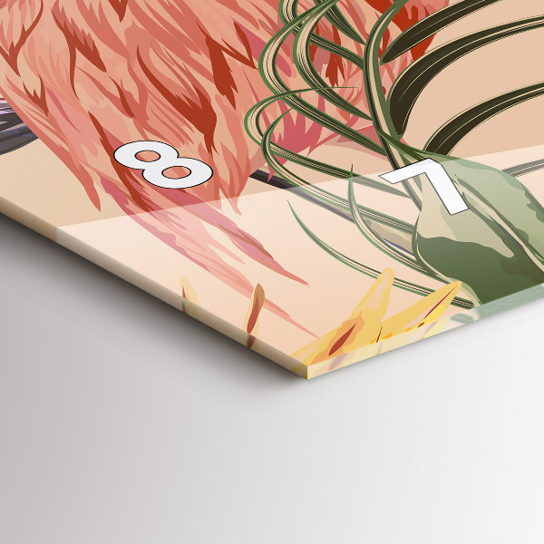 Horizontálne hodiny Tropické palmové listy