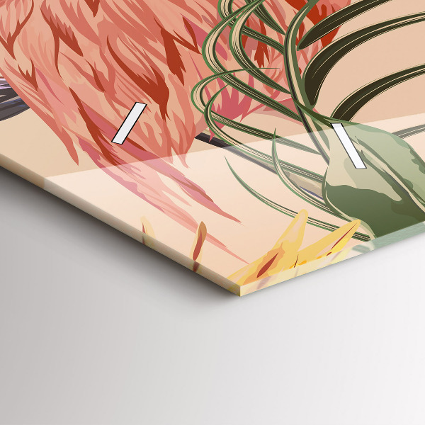 Horizontálne hodiny Tropické palmové listy