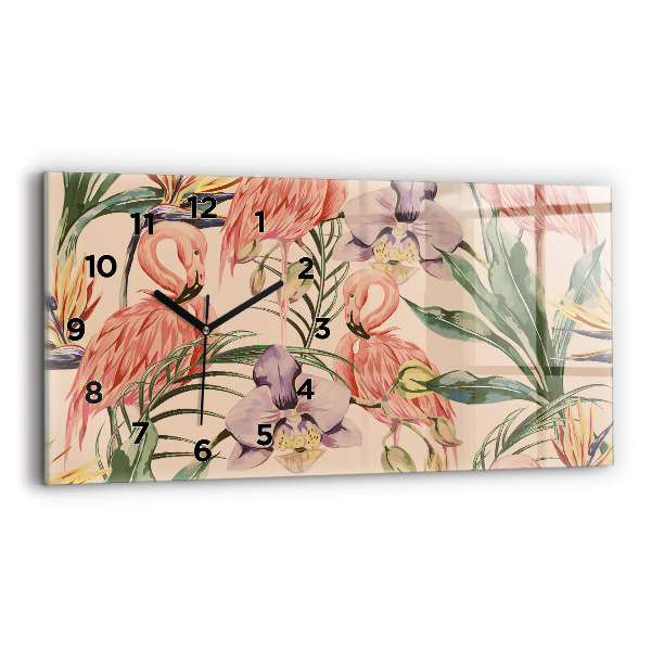 Horizontálne hodiny Tropické palmové listy