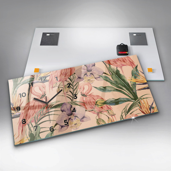 Horizontálne hodiny Tropické palmové listy