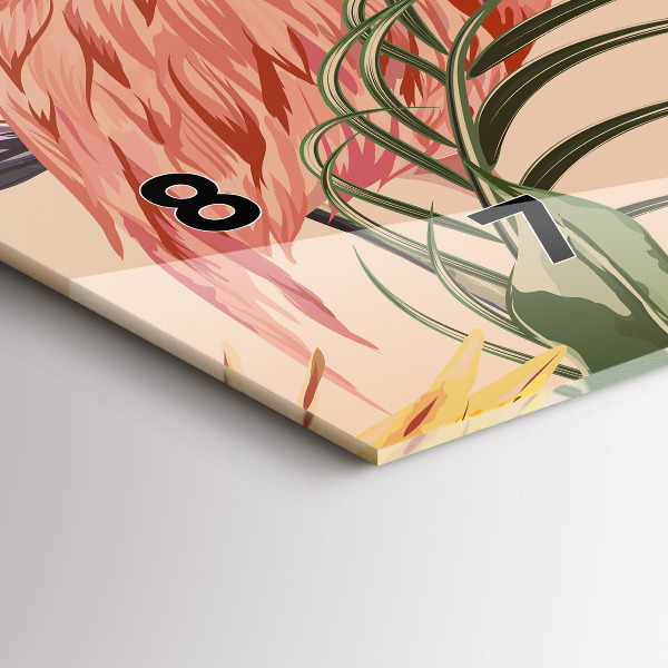 Horizontálne hodiny Tropické palmové listy