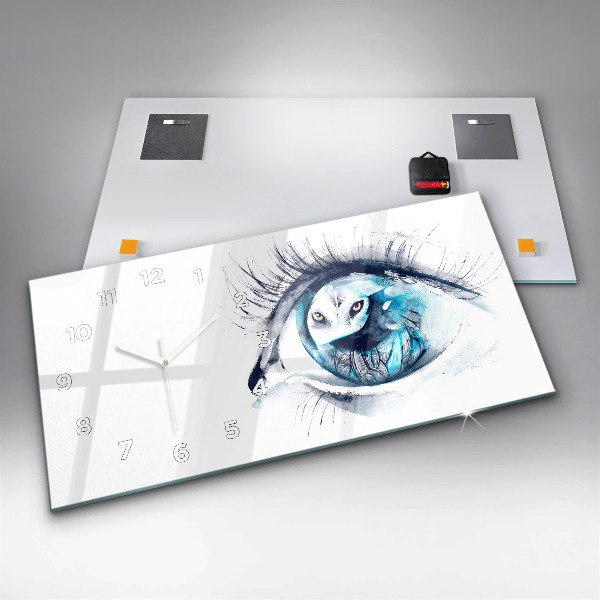 Horizontálne hodiny Ilustrácia vlčí pohľad