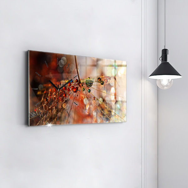 Horizontálne hodiny Púpava s rosou